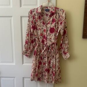 Anthropologie Floral Button Dress